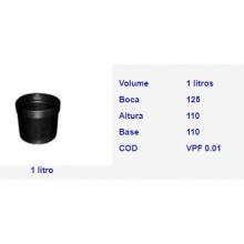 VASO RDK PLAST FLEX 1 L PRETO - 511719