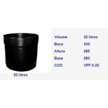 VASO RDK PLAST FLEX 20 L PRETO - 511724