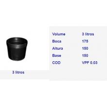 VASO RDK PLAST FLEX 3 L PRETO - 511720