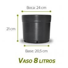 VASO RDK PLAST FLEX 8 L PRETO - 511730