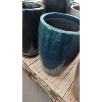 VASO CIMENTO BARRIL VERDE MUSGO (INTERNO) 70X45  - 511691